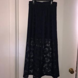 Blue Skirt with Lacey designs